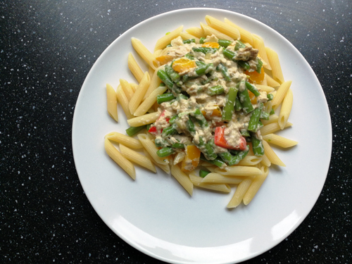 365 plates #127 pasta met tonijn in roomsaus