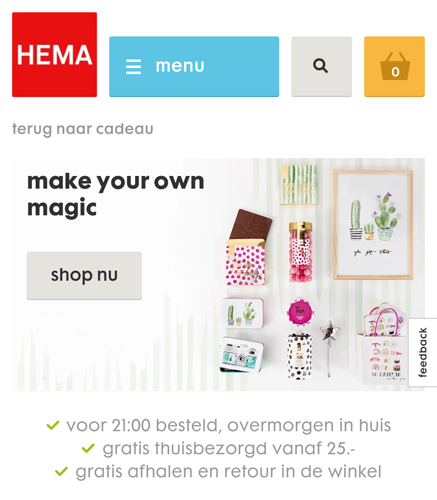 hema wishlist cadeaus