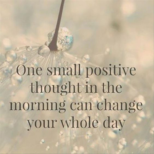 Maandagmorgen, even wat positiviteit