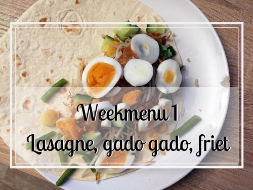 Ons weekmenu #1 lasagne, gado gado en veel friet