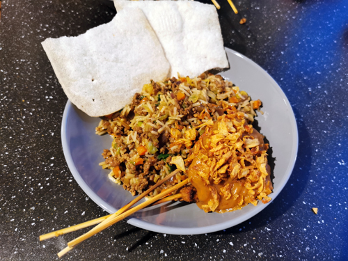 knoflookrijst nasi